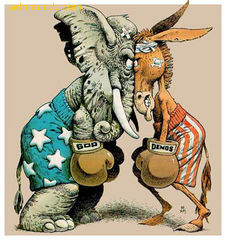 demócratas versus republicanos